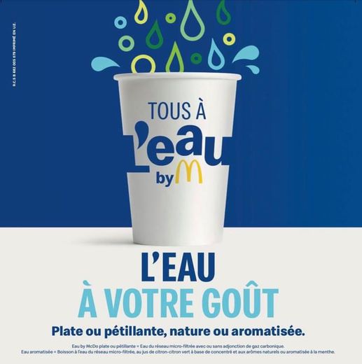 “Eau by McDo” : la nouvelle eau filtrée et payante de McDonald’s​